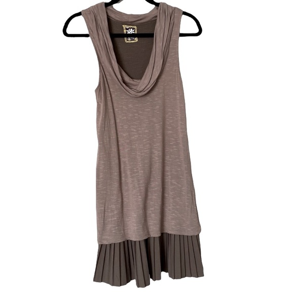 Free people Parisian cowl neck pleated dress size M - Picture 2 of 4